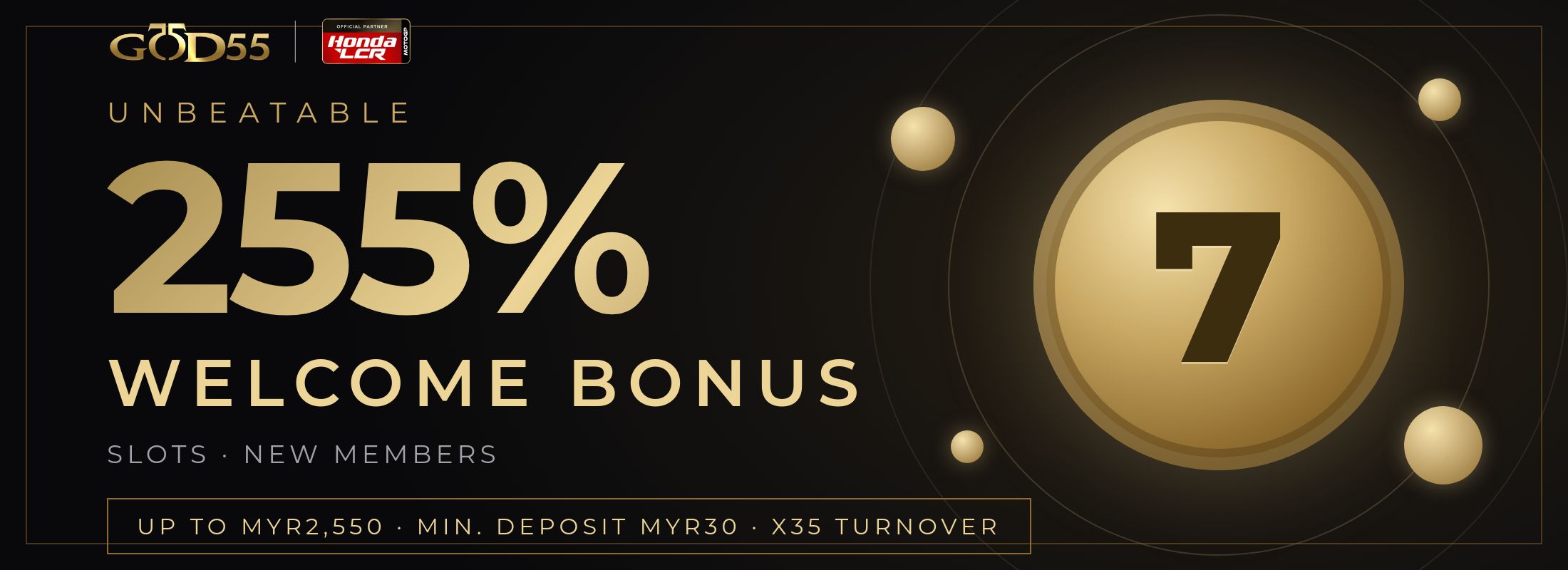 GOD55 255% Unbeatable Welcome Bonus 2026