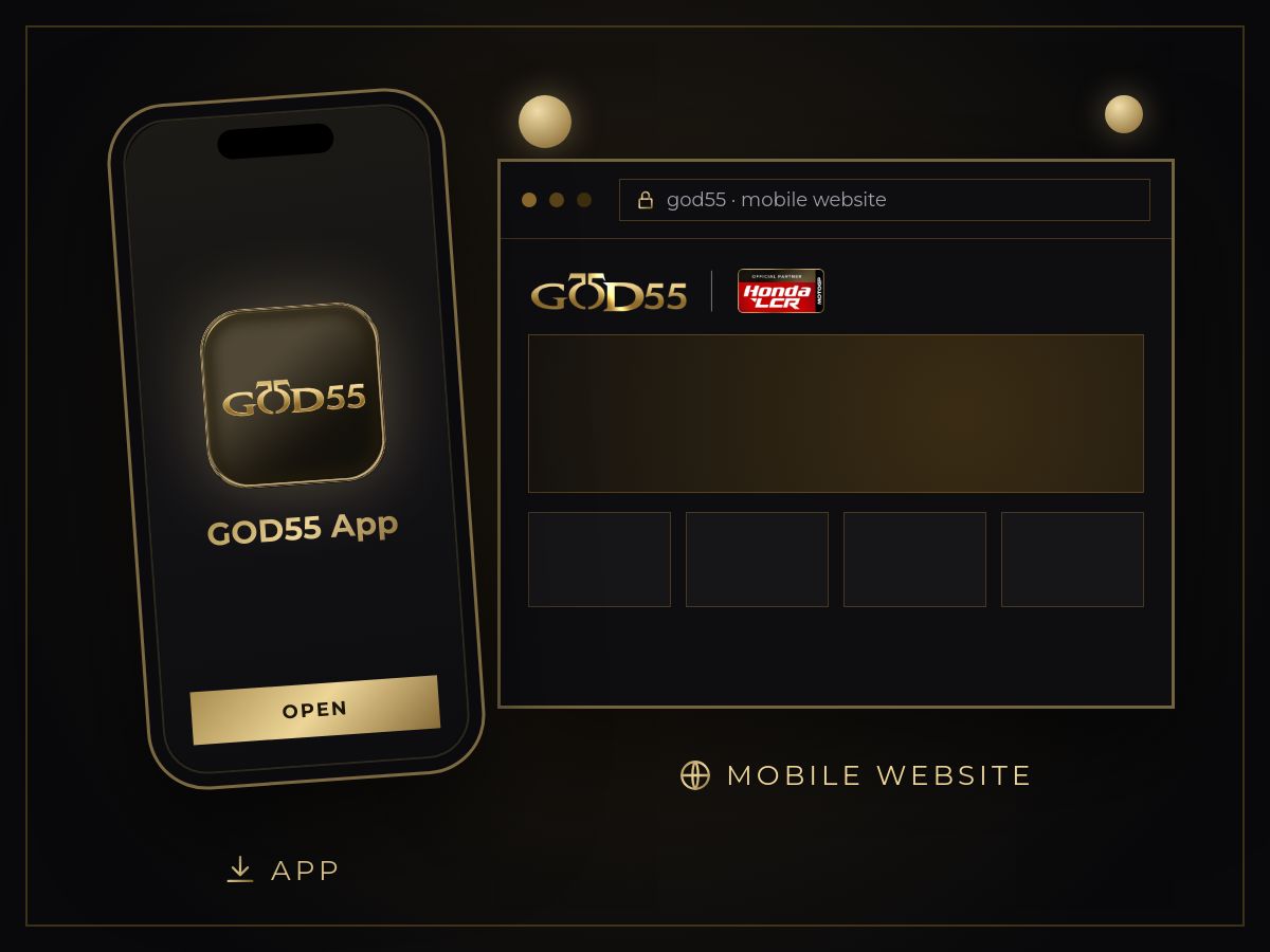 GOD55 app and mobile website