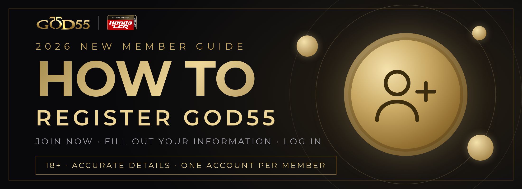 How to Register GOD55 – 2026 new member guide