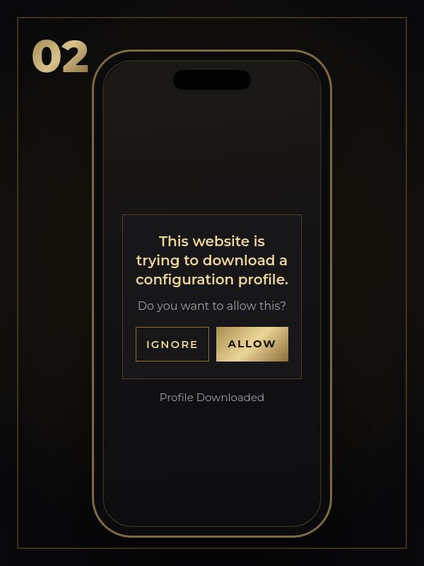 iPhone installation screen