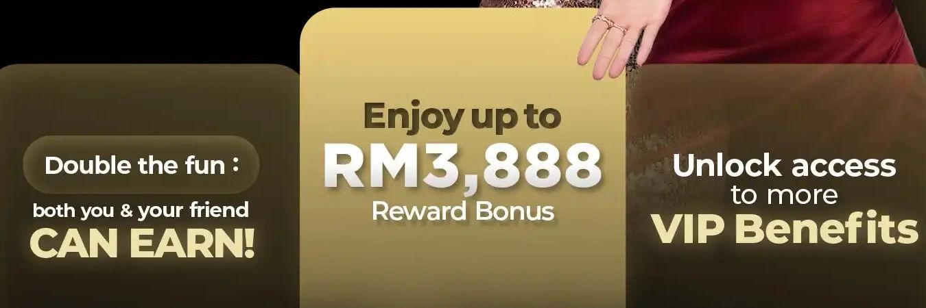 GOD55 referral rewards: up to RM3,888 reward bonus, both you and your friend can earn, VIP benefits